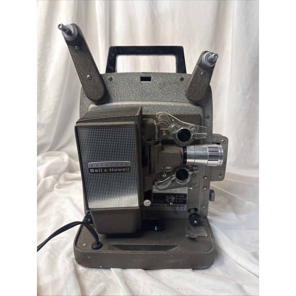 Bell & Howell Auto Load 8mm Film Movie Projector Model 245 PA Powers On